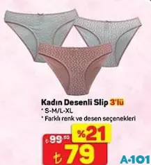 SİLK&BLUE KADIN DESENLİ SLİP KÜLOT 3'LÜ